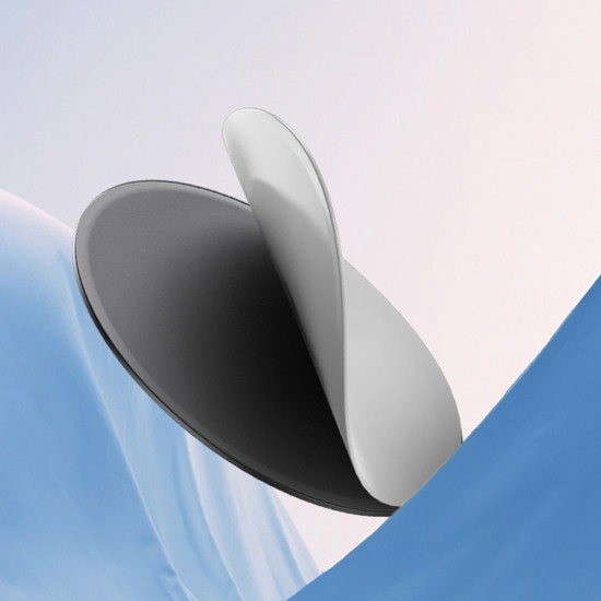 Yesido (2 pack) Metal Plate (C207) Round + Rectangle Shapes, Leather Pattern, Universal Black