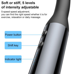 Yesido Handheld Back Massager (MG07) USB, 15W, 1500mAh, 5 Levels of Intensity Adjustable Black