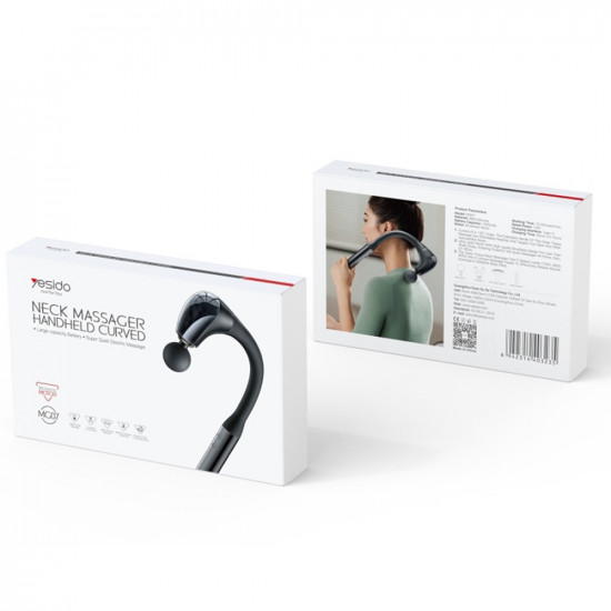 Yesido Handheld Back Massager (MG07) USB, 15W, 1500mAh, 5 Levels of Intensity Adjustable Black