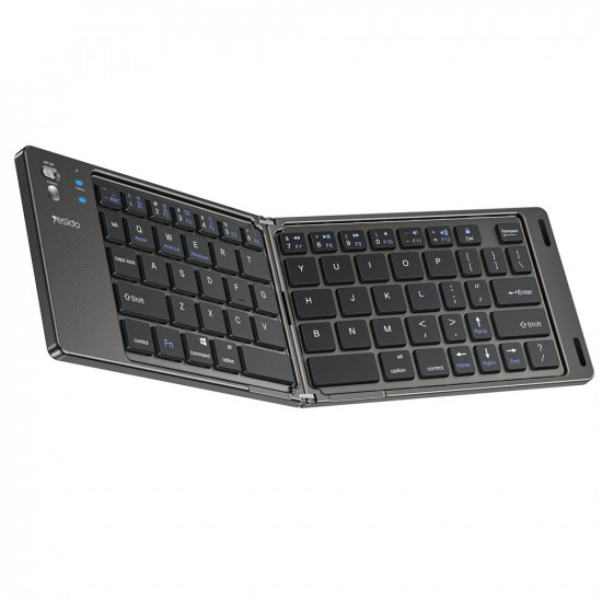 Yesido Foldable Keyboard (KB27) Type C, 150mAh, Bluetooth 5.0, Compact Design, Ultra Thin Black