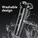 Yesido Electric Shaver Razor (MG05) with 3 Floating Cutter Heads, LED Power Display, USB, 9500RPM, 600mAh Black