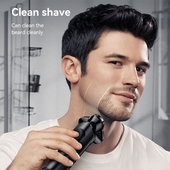 Yesido Electric Shaver Razor (MG05) with 3 Floating Cutter Heads, LED Power Display, USB, 9500RPM, 600mAh Black