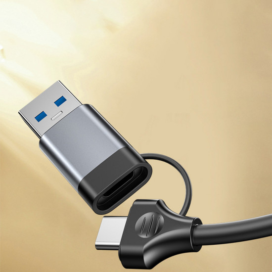 Yesido Docking Station (HB21) USB, Type C to 3x USB, USB C, RJ45 1000M, PD100W, Fast Charge, Plug & Play, 5Gbps Gray