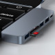 Yesido Docking Station 6in1 (HB10) 2x Type C to 3x USB, USB C, SD/TF, 6in1 Splitter, Fast Charging, 96W, 5Gbps Gray