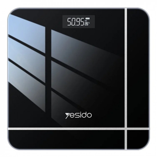 Yesido Digital Scale Body Weight (MG09) LED Display, Tempered Glass, 5 150kg Black