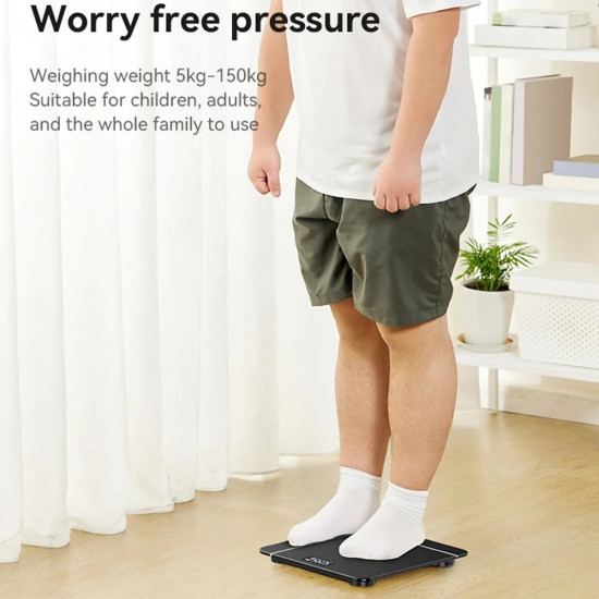 Yesido Digital Scale Body Weight (MG09) LED Display, Tempered Glass, 5 150kg Black