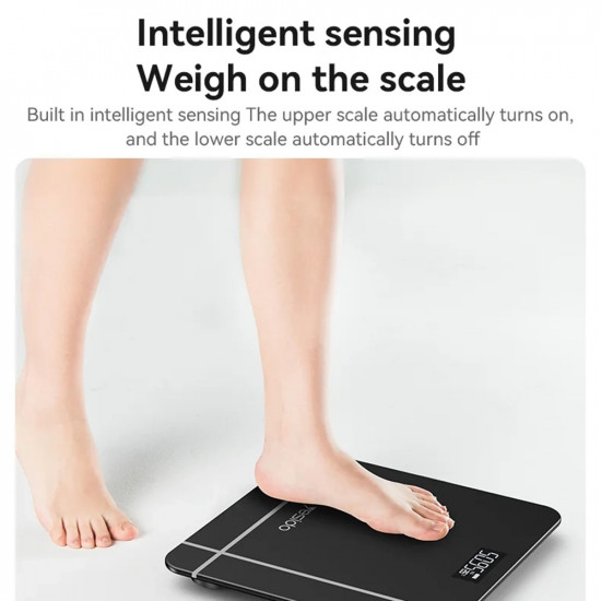 Yesido Digital Scale Body Weight (MG09) LED Display, Tempered Glass, 5 150kg Black