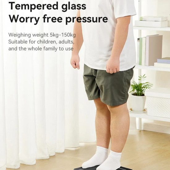 Yesido Digital Scale Body Weight (MG10) LED Display, Tempered Glass, 5 150kg Black