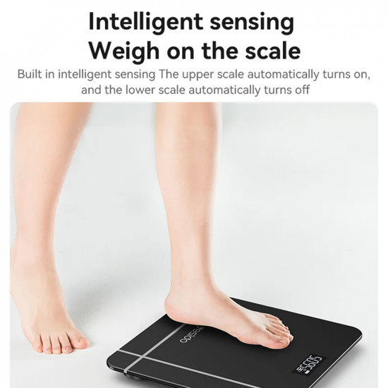 Yesido Digital Scale Body Weight (MG10) LED Display, Tempered Glass, 5 150kg Black