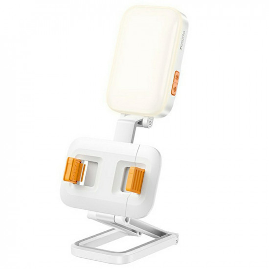 Yesido Desk Phone Holder (DH10) with Beauty Refill Light, Adjustable, 1000mAh, 4.7 7" White