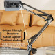 Yesido Desk Holder (C296) Lazy Man Stand, for 4 12.9inch Devices, Multi directional Folding Shaft Black