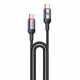 Yesido Data Cable (CA185) Type C to Type C, Fast Charging, 480Mbps, 240W, 48V/5A, E Mark Chip, Nylon Braided, 1.2m Black