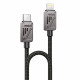 Yesido Data Cable (CA195) Type C to Lightning, Fast Charging, PD27W, CarPlay Compatible, Zinc Alloy, 1.2m Black