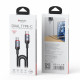 Yesido Data Cable (CA186) Type C to Type C, Fast Charging, 480Mbps, 240W, 48V/5A, E Mark Chip, Nylon Braided, 2m Black