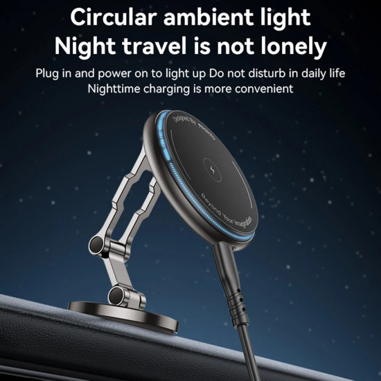 Yesido Car Holder with Wireless Charging (C306) for Dashboard, Three Axis Support, Anti Shake, Zinc Alloy, 15W Black Yesido Car Holder with Wireless Charging (C306) for Dashboard, Three Axis Support, Anti Shake, Zinc Alloy, 15W Black