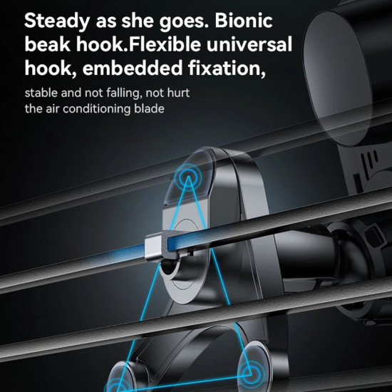 Yesido Car Holder with Wireless Charging (C312) for Air Vent, Automatic Clip, Smart Induction, 15W, 4.7 6.8inch Black Yesido Car Holder with Wireless Charging (C312) for Air Vent, Automatic Clip, Smart Induction, 15W, 4.7 6.8inch Black