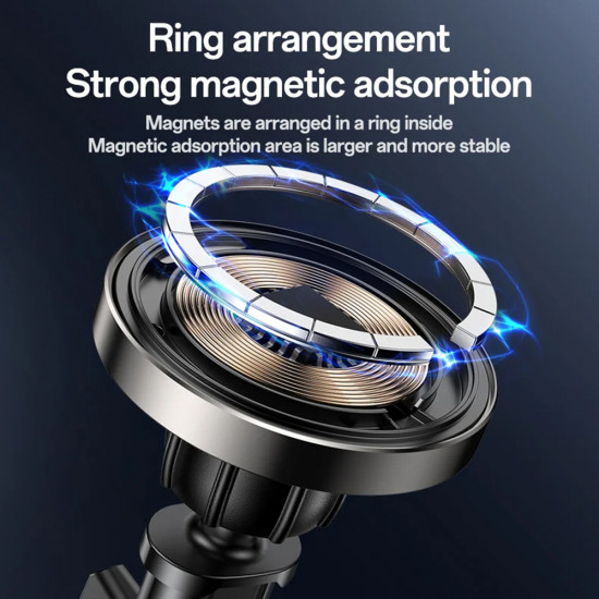 Yesido Car Holder with Wireless Charging (DS30) for Dashboard, Type C, 15W, Qi2.0 Black Yesido Car Holder with Wireless Charging (DS30) for Dashboard, Type C, 15W, Qi2.0 Black