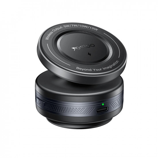 Yesido Car Holder with Wireless Charging (C310) with MagSafe Support, for Dashboard, Full Automatic, Anti shaking Black