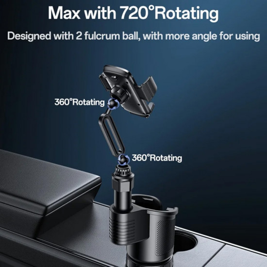 Yesido Car Holder 2in1 (C273) Cup Storage and Phone Mount, Flexible Viewing Angles, for 4.7 to 7.2inches Phones Black Yesido Car Holder 2in1 (C273) Cup Storage and Phone Mount, Flexible Viewing Angles, for 4.7 to 7.2inches Phones Black