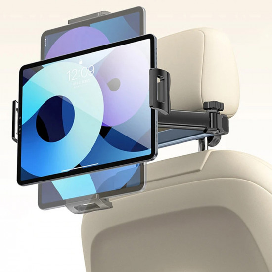 Yesido Car Holder (C294) for Headrest, 360, Telescopic, Extra Wide Clamping Arm, 4.7 13inch Devices Black