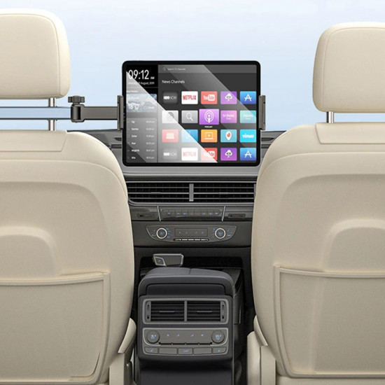 Yesido Car Holder (C294) for Headrest, 360, Telescopic, Extra Wide Clamping Arm, 4.7 13inch Devices Black