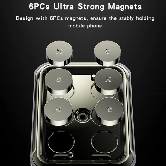 Yesido Car Holder (C264) Magnetic, for Dashboard/Windshield, 360°, Folding Clamp Arm, Zinc Alloy Black