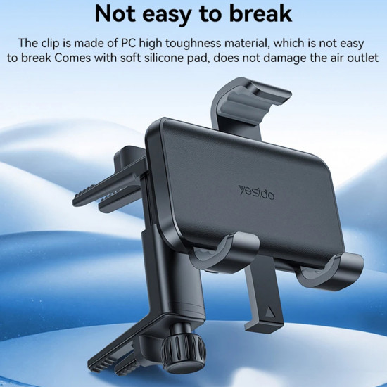 Yesido Car Holder (C240) for Mercedes Air Vent, 360720°, Clamp Arm Switch, Anti slip Silicone Black Yesido Car Holder (C240) for Mercedes Air Vent, 360720°, Clamp Arm Switch, Anti slip Silicone Black