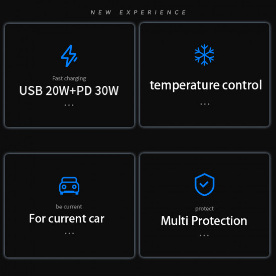 Yesido Car Charger (Y64) Dual Port USB A + Type C, 50W, Multi Protection, Fast Charging Black Yesido Car Charger (Y64) Dual Port USB A + Type C, 50W, Multi Protection, Fast Charging Black