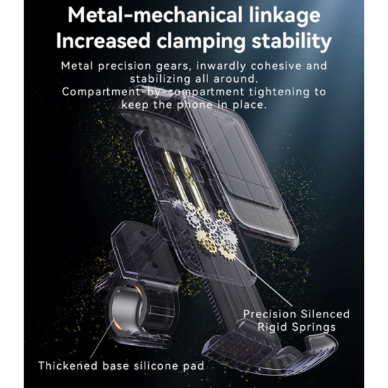 Yesido Bicycle Phone Holder (C249) 360 Rotation, One Touch Stabilization Locking, 4.8 7.2" Black