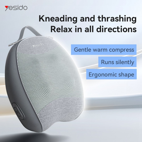 Yesido Back Massager (MG15) with Heating Function, Quiet Operation, 32W, 2000mAh Gray Yesido Back Massager (MG15) with Heating Function, Quiet Operation, 32W, 2000mAh Gray