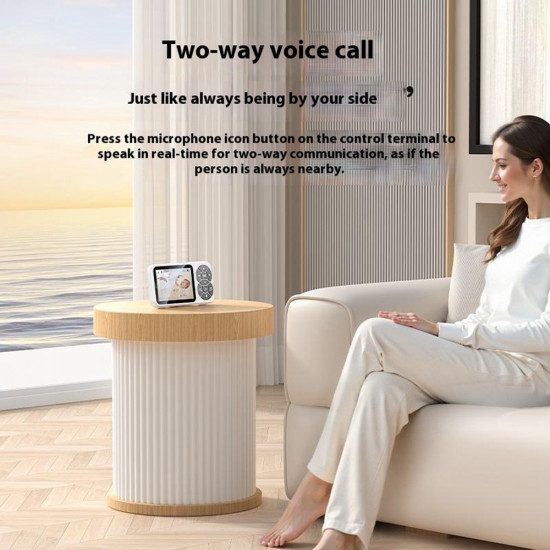 Yesido Baby Monitor (KM26) 3.5inch LCD Display, Night Vision, 2.4G Wireless Camera White