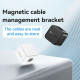 Yesido (4 pack) Cable Organizer (C216BL) Magnetic Clips, Strong Adhesive, Mini Design Black