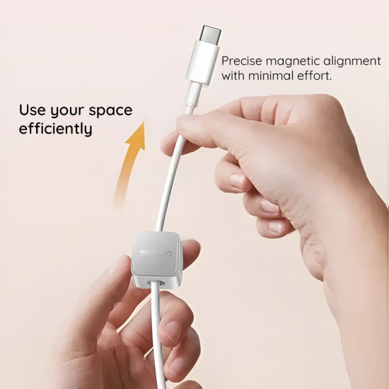 Yesido (4 pack) Cable Organizer (C216WH) Magnetic Clips, Strong Adhesive, Mini Design White