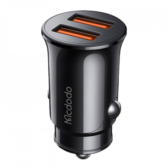 Mcdodo CC-6602 car charger 2xUSB-A, 12W (black) Mcdodo CC-6602 car charger 2xUSB-A, 12W (black)