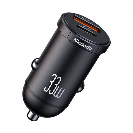 Mcdodo CC-2320 USB-A, USB-C, 30W car charger (black)