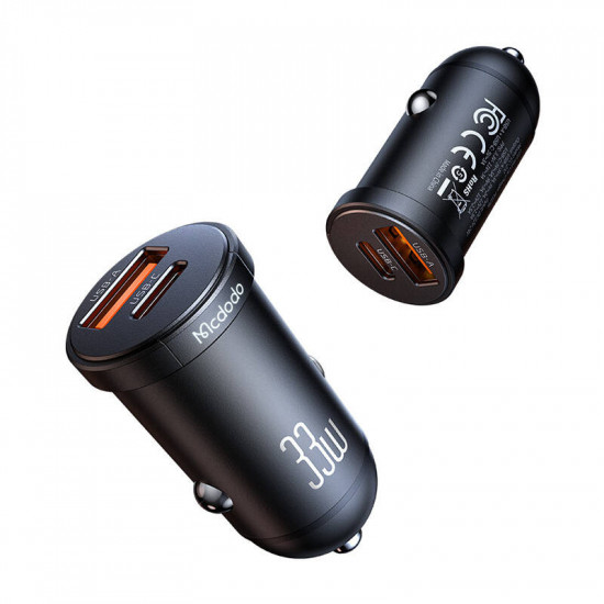 Mcdodo CC-2320 USB-A, USB-C, 30W car charger (black)