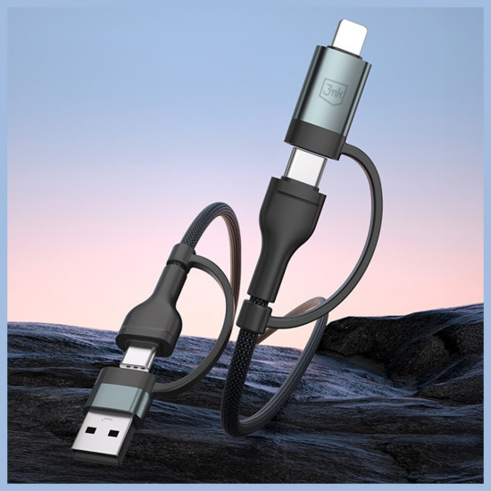 Kabel 3MK Hyper Cable N-SERIES            USB-A/USB-C do USB-C/Lightning 1.2m 9V/2A 60W