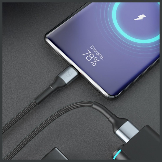 Kabel 3MK Hyper Cable N-SERIES USB-A do   USB-C 2m 9V/2A 18W czarny