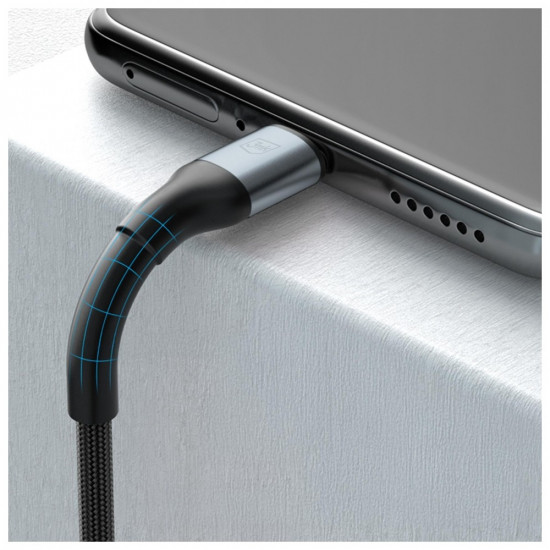 Kabel 3MK Hyper Cable N-SERIES USB-A do   USB-C 2m 9V/2A 18W czarny