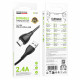 Borofone Data Cable Energy Series (BX121) USB to USB Micro, PVC, 2.4A, 1m Black