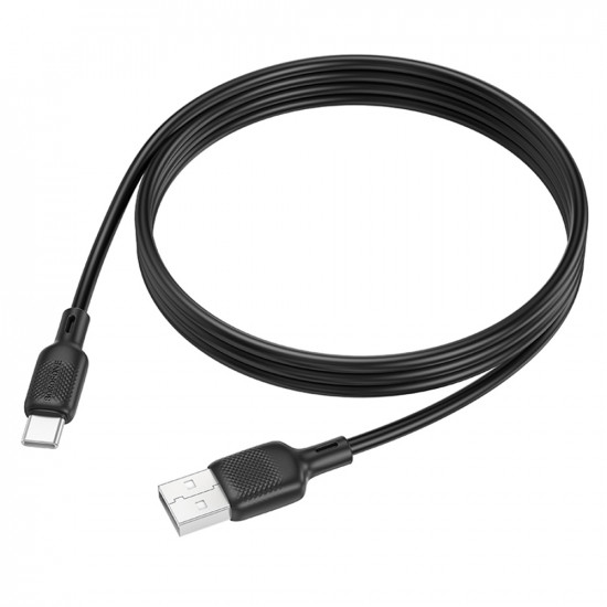 Borofone Data Cable Lenny Series (BX113) USB to Type C, Silicone, 3A, 1m Black