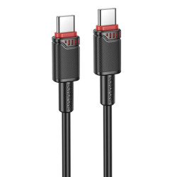 Borofone Data Cable Beneficio Series (BX110) Premium Line, Type C to Type C, High quality, Fast Charging, 60W, 1m Black