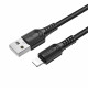 Borofone Data Cable Certain Series (BX116) USB to Lightning, Nylon Braided, 2.4A, 1m Black
