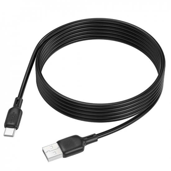 Borofone Data Cable Lenny Series (BX113) USB to Type C, Silicone, 3A, 2m Black