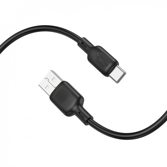 Borofone Data Cable Lenny Series (BX113) USB to Type C, Silicone, 3A, 2m Black