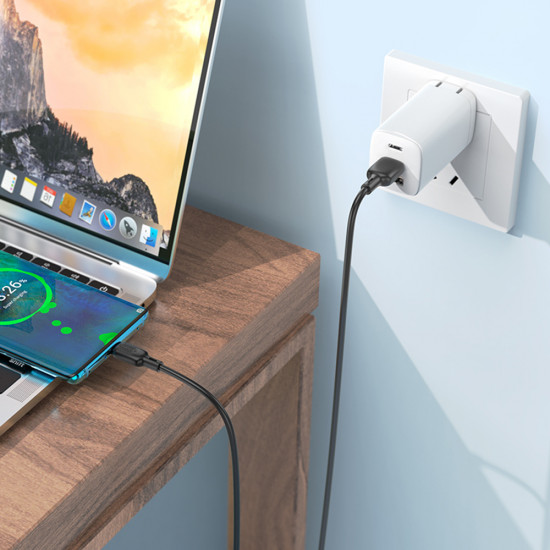 Borofone Data Cable Lenny Series (BX113) USB to Type C, Silicone, 3A, 2m Black