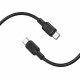 Borofone Data Cable Lenny Series (BX113) Type C to Type C, Silicone, PD60W, 3A, 2m Black