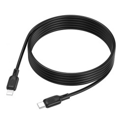 Borofone Data Cable Lenny Series (BX113) Type C to Lightning, 3A, 27W, Silicone, 2m Black
