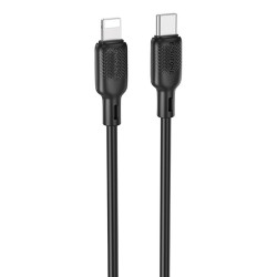 Borofone Data Cable Lenny Series (BX113) Type C to Lightning, 3A, 27W, Silicone, 2m Black