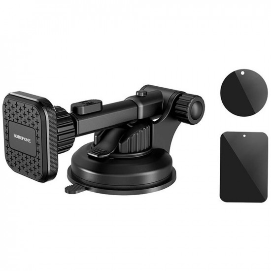 Borofone Car Holder Vanda (BH21) for Dashboard/Windshield, Magnetic, 360° Rotation, 4.5 6.5" Black
